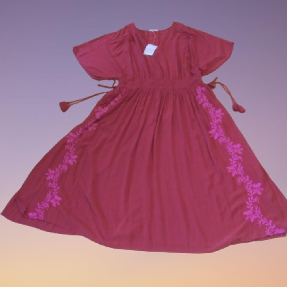 NWT Knox Rose dress with embroidery detail size XXL  summer dress boho
